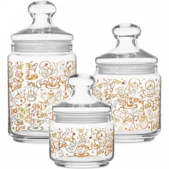 Набор банок для продуктов LUMINARC TEAVINE 3 шт (0.5 л, 0.75 л, 1л)