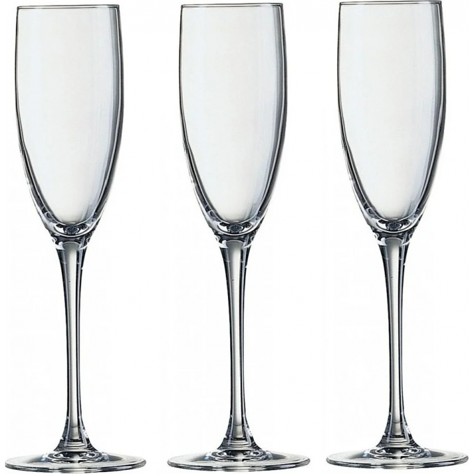 Набор фужеров (бокалов) для шампанского LUMINARC СИГНАТЮР (ЭТАЛОН) 170 мл, 3 шт J9756