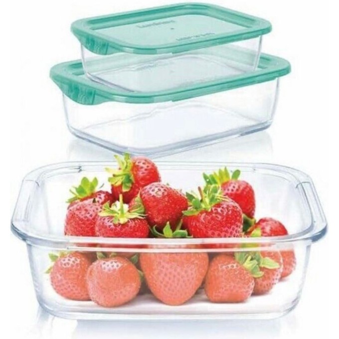 Набор контейнеров LUMINARC KEEP'N'BOX 3 предмета (380 млх2, 820 мл) + термосумка (тюркуаз) Q9831