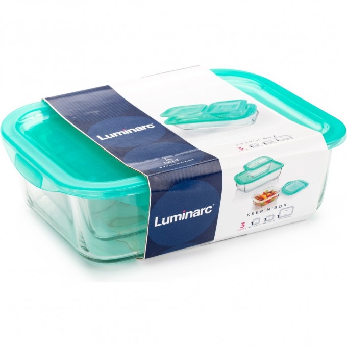 Набор контейнеров стеклянных LUMINARC KEEP'N'BOX 3 шт Q4177