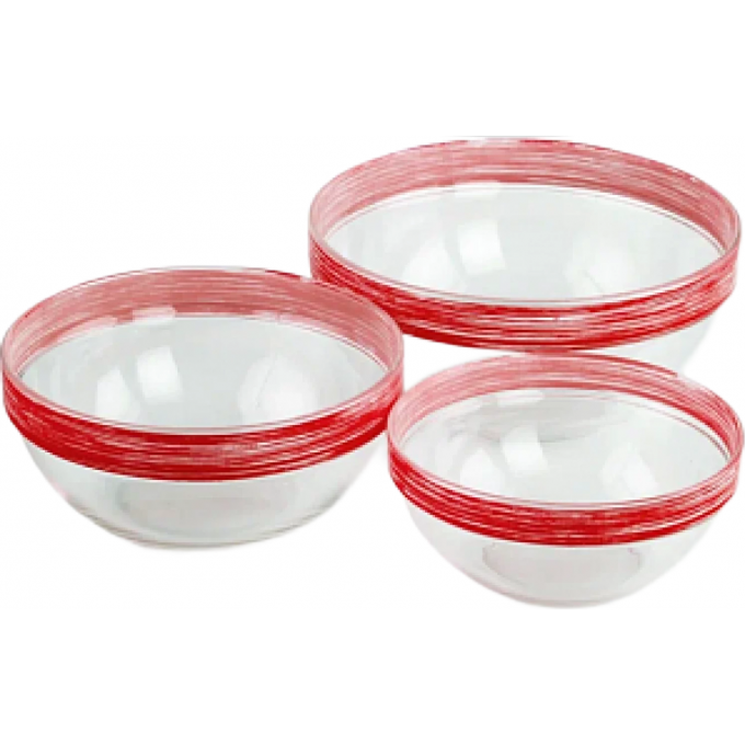 Набор салатников LUMINARC ЭМПИЛАБЛЬ БРАШМАНИЯ РЕД 3 шт (17см+20см+23см) P801-RED