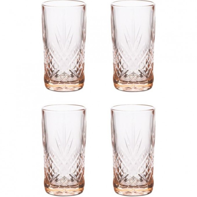 Набор стаканов LUMINARC ЗАЛЬЦБУРГ РОЗОВЫЙ 4 шт 380 мл высокие O0062