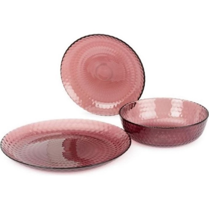 Набор столовый LUMINARC ИДИЛЛИЯ ЛИЛАК 16 предметов со стаканами РОМБ ЛИЛАК 330 мл S1301