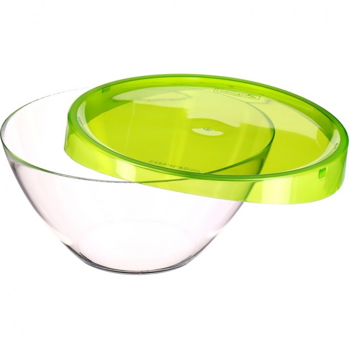 Салатник LUMINARC KEEP N BOWL 14 см с зеленой крышкой V6625