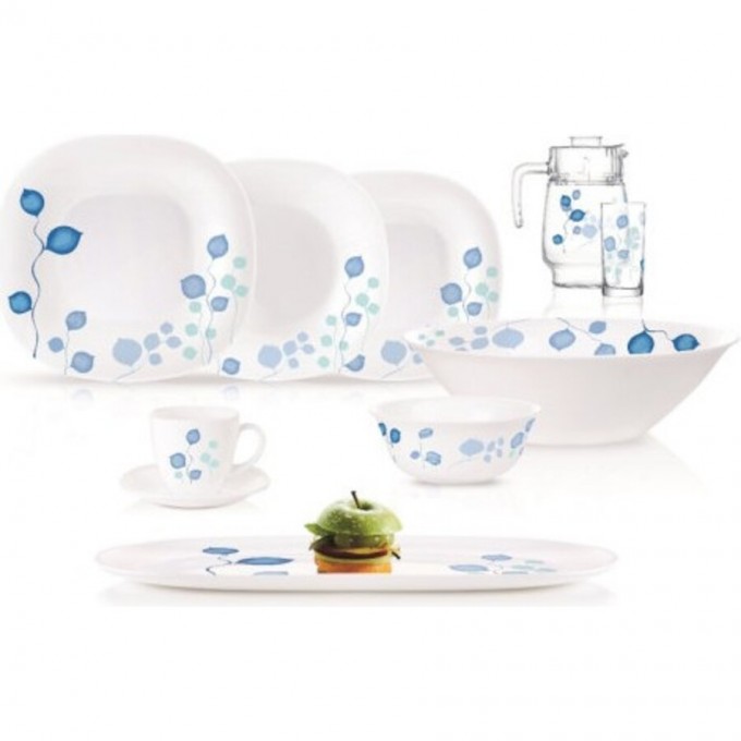 Столовый набор LUMINARC КАРИН МИСТИ БЛЮ 46 предметов Q0928