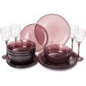 Столовый сервиз LUMINARC VOLKANO (ВУЛКАН ЛИЛАК) 16 предметов + бокалы для вина O0236